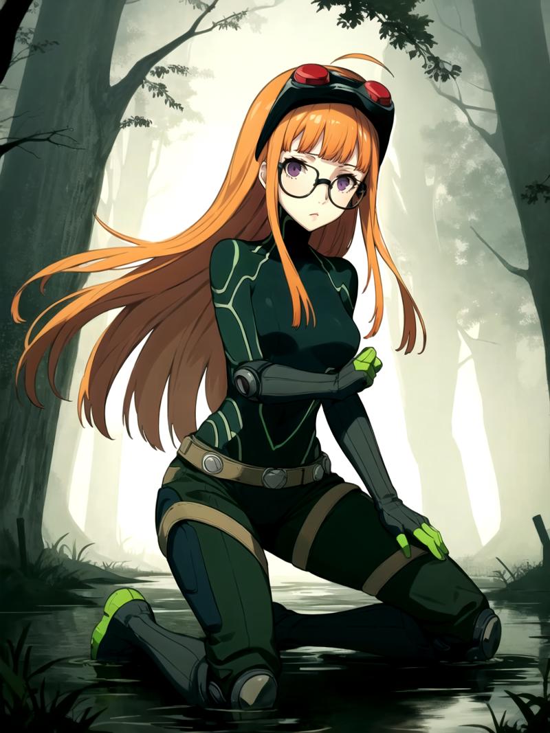 1874174288-masterpiece, best quality, 1girl, solo, dsoracle, orange hair, long hair, blunt bangs, ahoge, purple eyes, glasses, bodysuit, gl.png